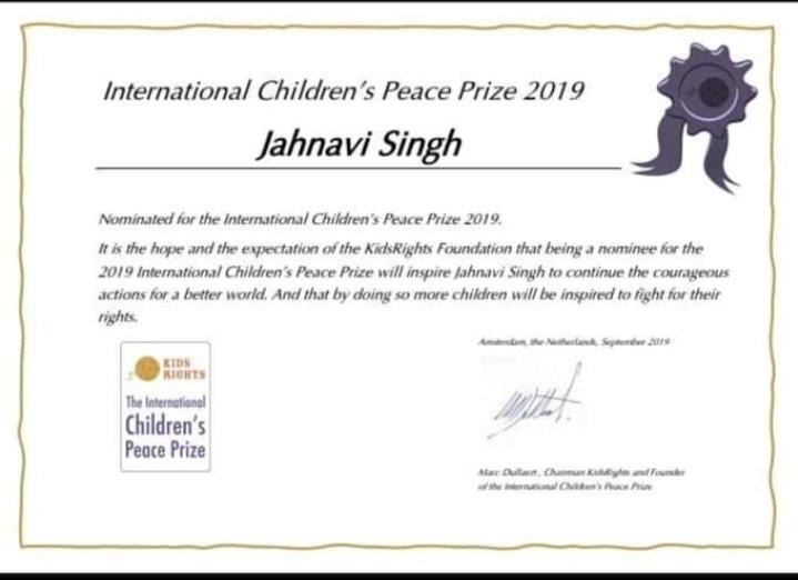 ChikkaUp's tweet photo. OUR FOUNDER @JAHNAVI27234013 NOMINATION FOR INTERNATIONAL CHILDREN'S PEACE PRIZE 2019
@KIDSRIGHT https://t.co/IEng70fg01