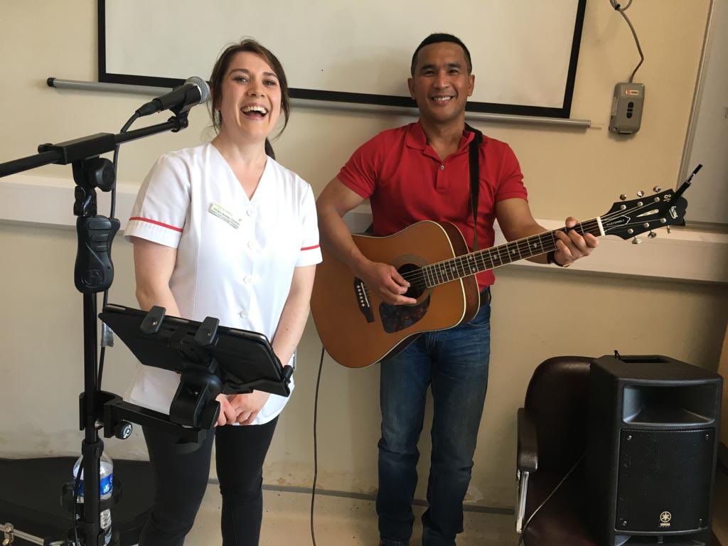 hospital_kerry's tweet photo. Summer music fest in the Muckross Ward in UHK for our patients.

A huge thanks to our local talent Rowell and Shinann for entertaining the patients today
 🎶 🤩 https://t.co/dwb0EYxrn3