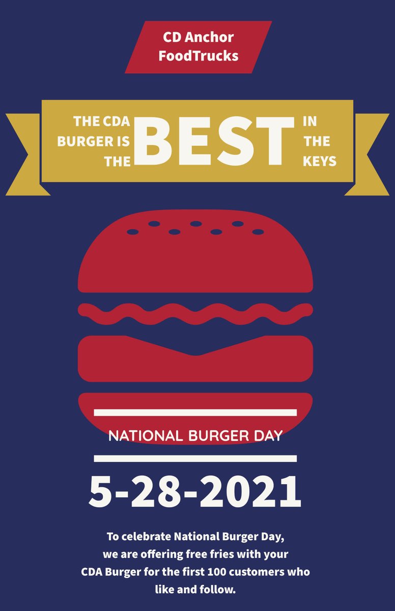 cdanchor2020's tweet photo. That's right, it's #nationalburgerday Come on in and try our CDA Burger today. Some say its the best burger #keywest has to offer, we tend to agree with them. We are serving them up fresh all day everyday for your taste buds to #savor https://t.co/CxIGVenLtq