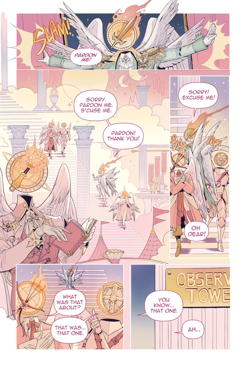 My piece for the previous @ObjectHeadZine ! Celestial Bodies.✨
A story about an angel's love for a shooting star, as always, I had fun!