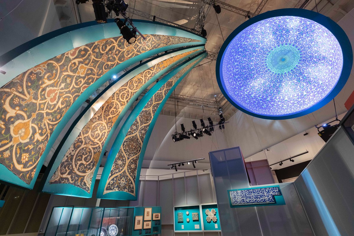 Iran_Heritage's tweet photo. A sneak preview of the stunning exhibition space at the V&amp;A for Epic Iran before it opens to the public tomorrow. https://t.co/NTEEHg261P
