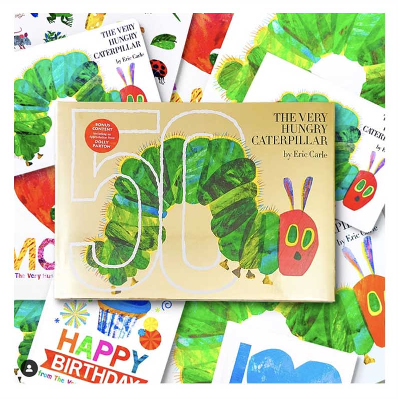 NLMLibrary's tweet photo. #FirstLineFriday:
{ In the light of the moon a little egg lay on a leaf. }

The Very Hungry Caterpillar by Eric Carle
In honor of Eric Carle (1929-2021), who first introduced generations of children to the world of "small living things."

#ericcarlerip #nlmlibrary https://t.co/EyR89Ohsz4