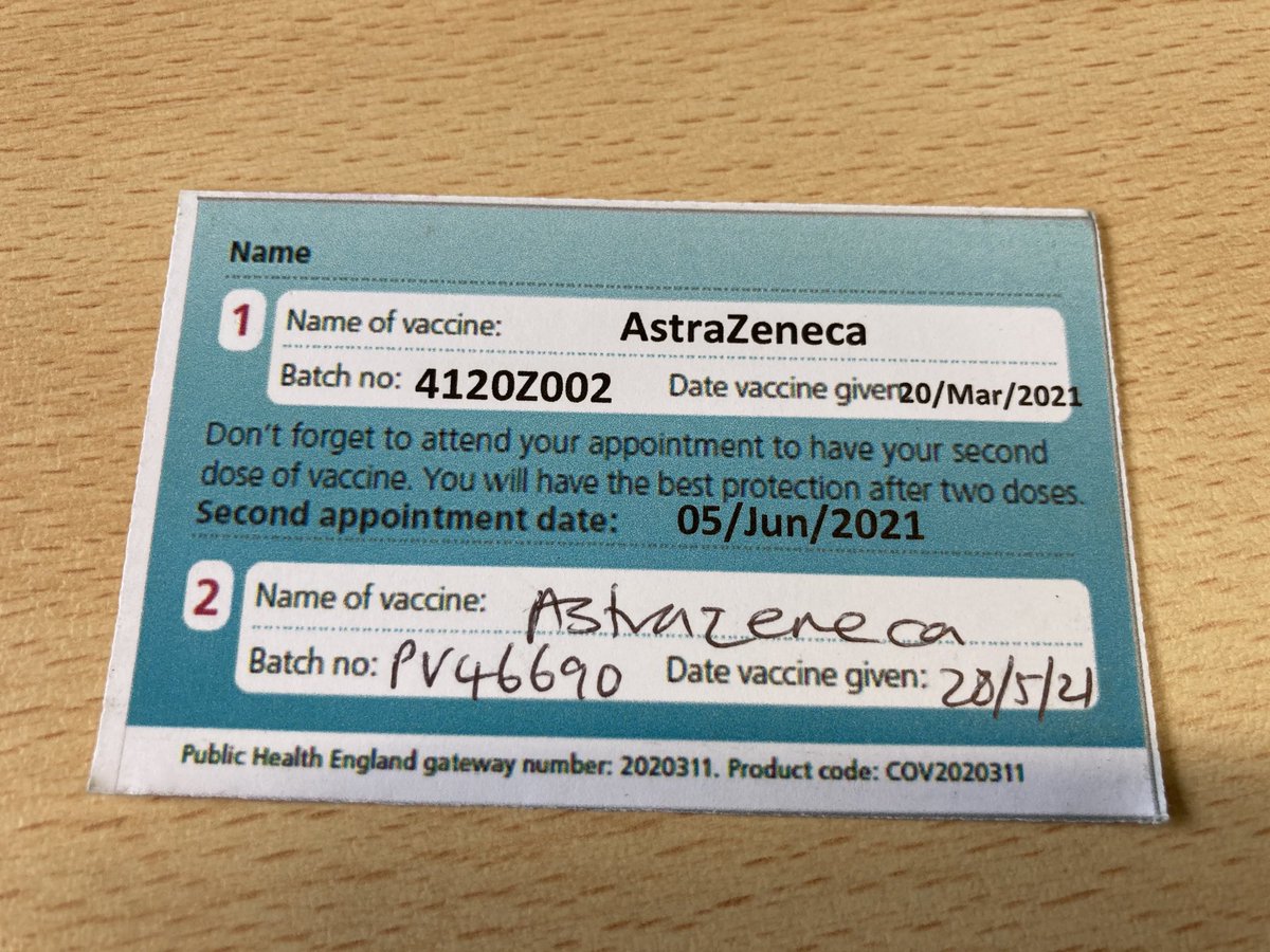 Jabbed with second dose of #AstraZeneca #vaccine!#getvaccinated #getwiththeprogram #playyourpart #protectcommunity