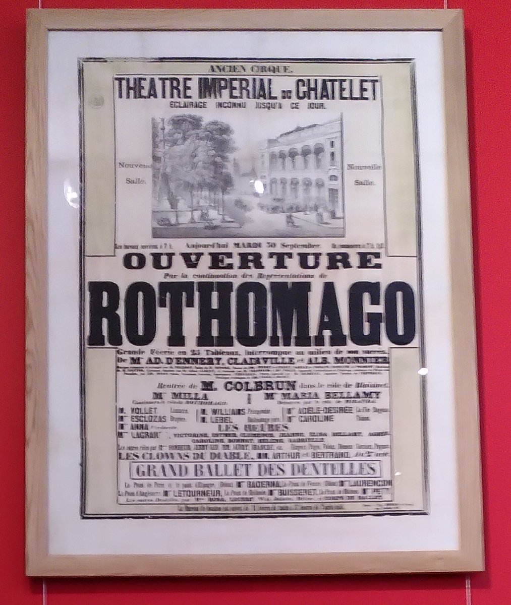 Quelle joie de retrouver le magnifique <a href="/museecarnavalet/">Musée Carnavalet</a> !
Un voyage merveilleux dans l'histoire de Paris.
Et au détour d'une salle, l'affiche du premier spectacle du <a href="/theatrechatelet/">Théâtre du Châtelet</a> en 1862. 
Tout un symbole a la veille de la réouverture de 2021 avec L'Homme de la Mancha.