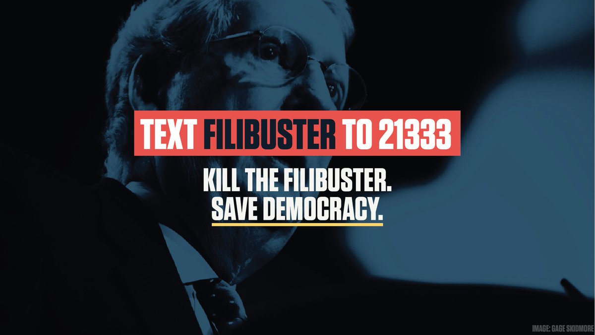 StandUpAmerica's tweet image. The filibuster of the bipartisan January 6th commission orchestrated by Mitch McConnell is proof that we can’t protect our democracy with the filibuster intact.

Abolish it.

You can help make sure that happens. Call your senator now to #EndTheFilibuster ⬇️