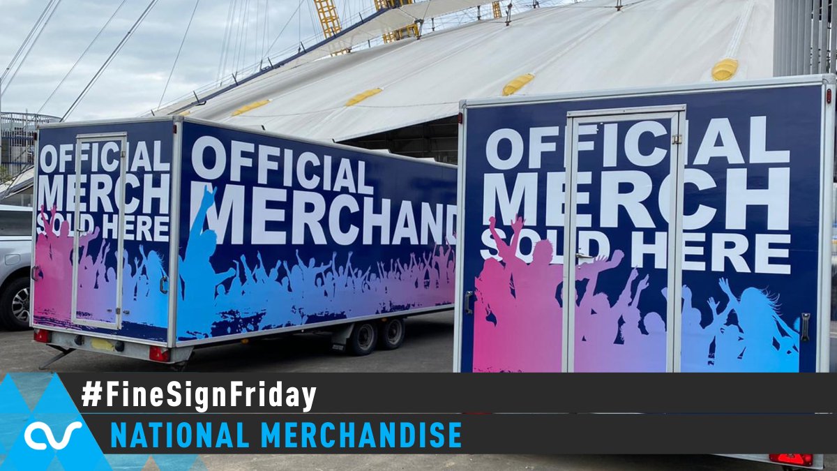 ArSigns's tweet photo. A fine sight and site for #FineSignFriday! Our wrapping of the @national_merch trailers at the #O2arena is a sure sign that live events are coming back...AND WE CAN'T WAIT!!!
-
-
-
#trailerwrap #trailerwraps #vehiclebranding #businesssignage #oakham #nottingham https://t.co/fJFxkDByUB