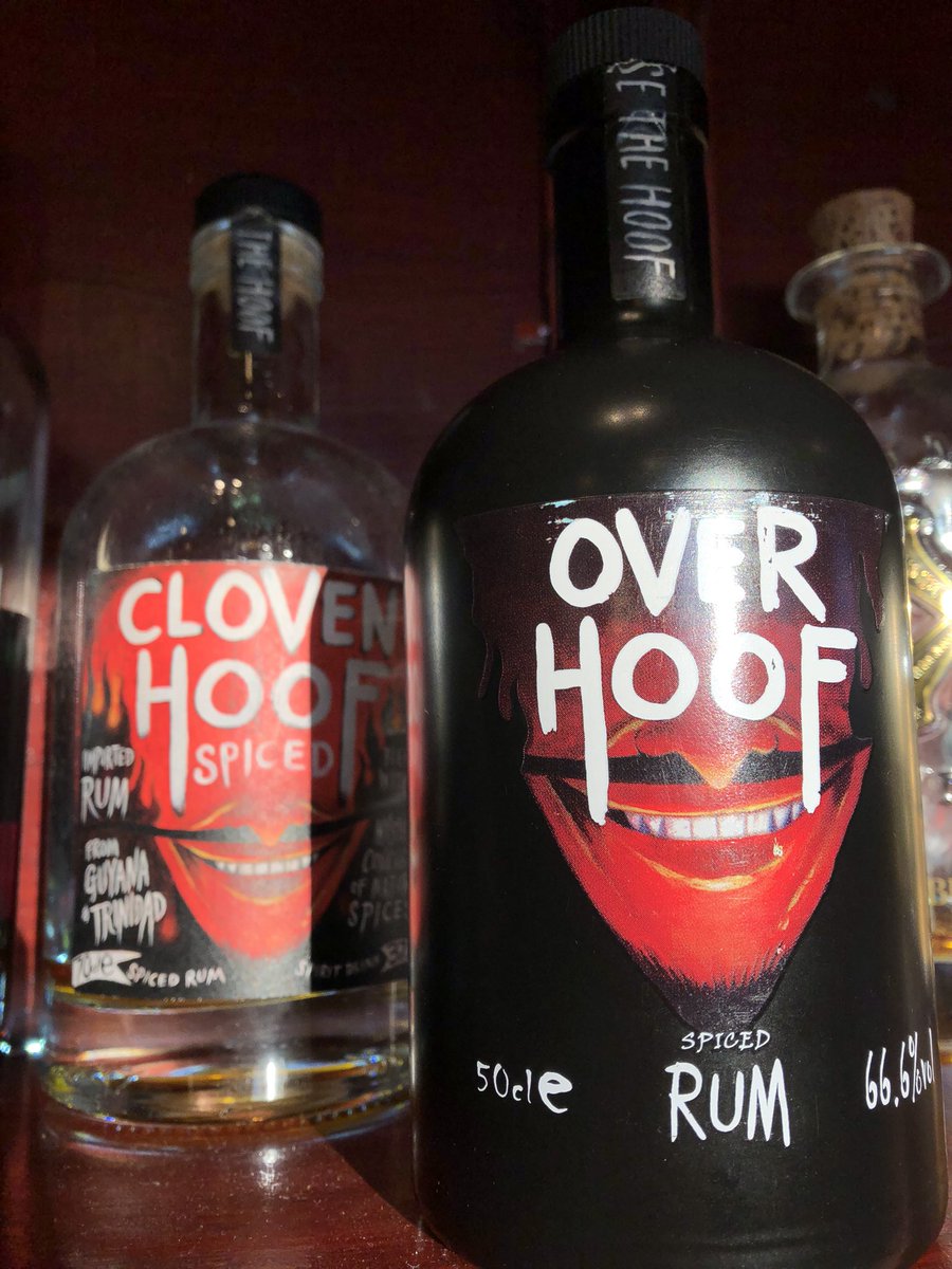 Another recent addition to the rum shelf! 🥃😍

Over Hoof - 66.6% spiced rum 

Apparently it’s the bank holiday weekend version of Cloven Hoof Rum 😜

Who’s looking forward to trying it? 😋