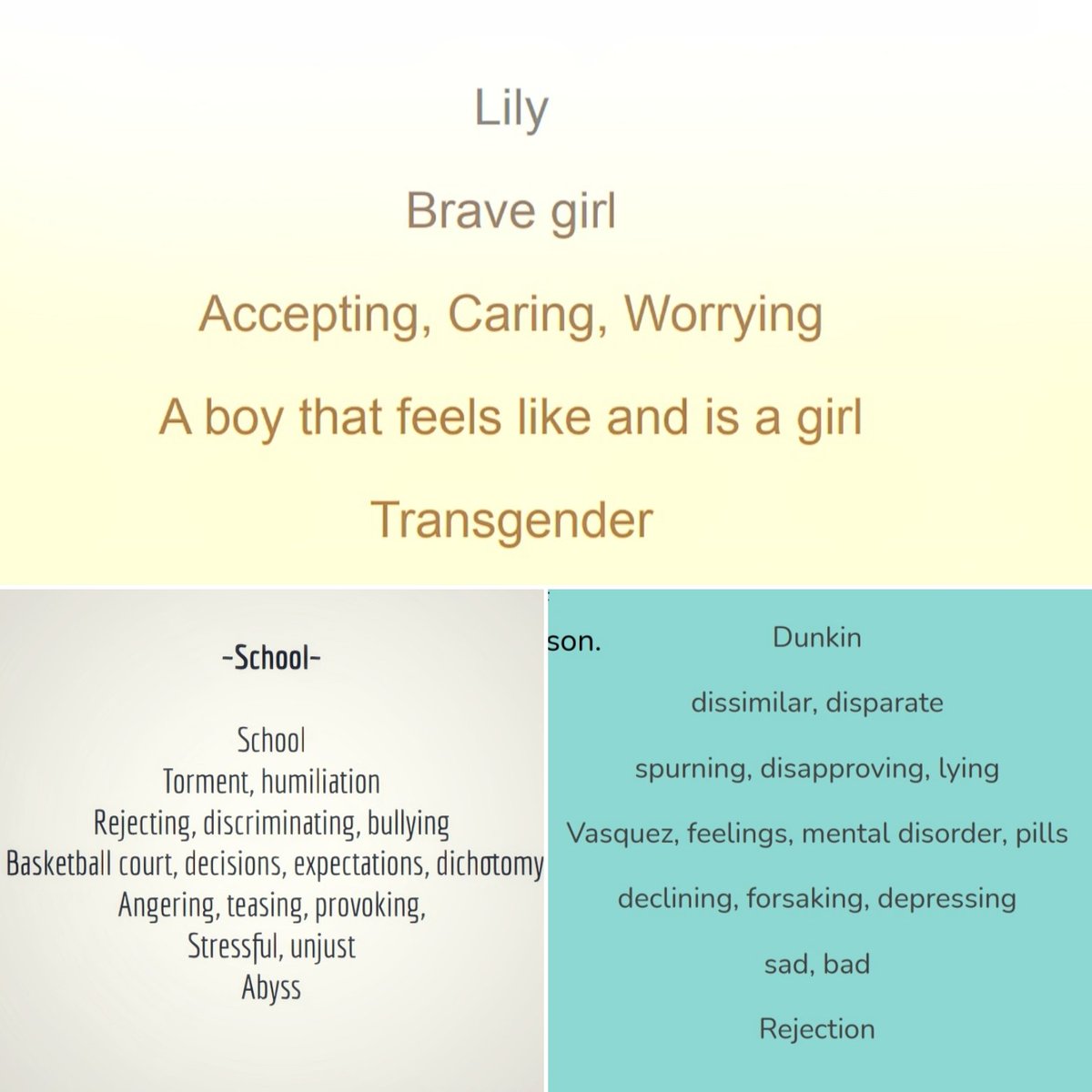 7/8LR <a href="/louisearbourfi/">Louise Arbour FI</a> has been writing different types of poetry based themes in <a href="/DonnaGephart/">Donna Gephart</a> Lily and Dunkin focusing on gender identity, mental health and inclusion #LGBTQ #genderequity #poetry #lilyanddunkin #Diversity <a href="/TVDSBEquity/">TVDSB Equity and Inclusive Education</a> <a href="/TVDSB/">Thames Valley DSB</a> <a href="/TVDSBLiteracy/">TVDSBLiteracy</a> <a href="/TVDSBcares/">TVDSB Mental Health</a>