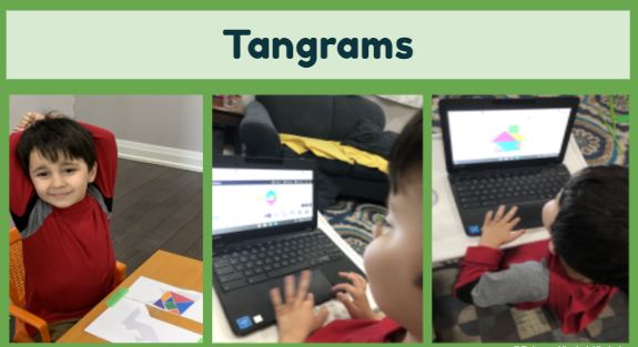 3MericiDPCDSB's tweet image. #dpmathitup #dp_math This was our first introduction to Tangrams! Our kinders loved the challenge. It led to some great math talk and further exploration! Check out the great work and all the smiles!