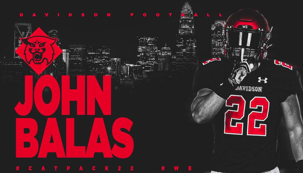 johnbalas23's tweet photo. So incredibly blessed to receive my first D1 offer from the Davidson Wildcats. I’d like to send a huge thank you to all my coaches who were with me from the start! @Coachward1 @JustinStrain5 @CoachBillups_ @JSQUARED @Prov_Football https://t.co/KwTQvXwI44
