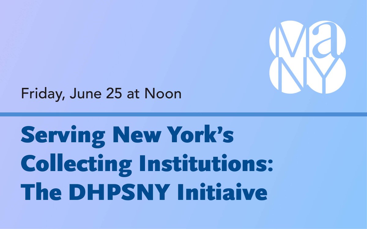 nysmuseums's tweet photo. Join us on June 25 for our next virtual program with @dhpsny as they share how they connect #nysmuseums to the tools they need to care for their archives. Program is free; advance registration required. https://t.co/x2hU4J597S https://t.co/N3gNhngb0S