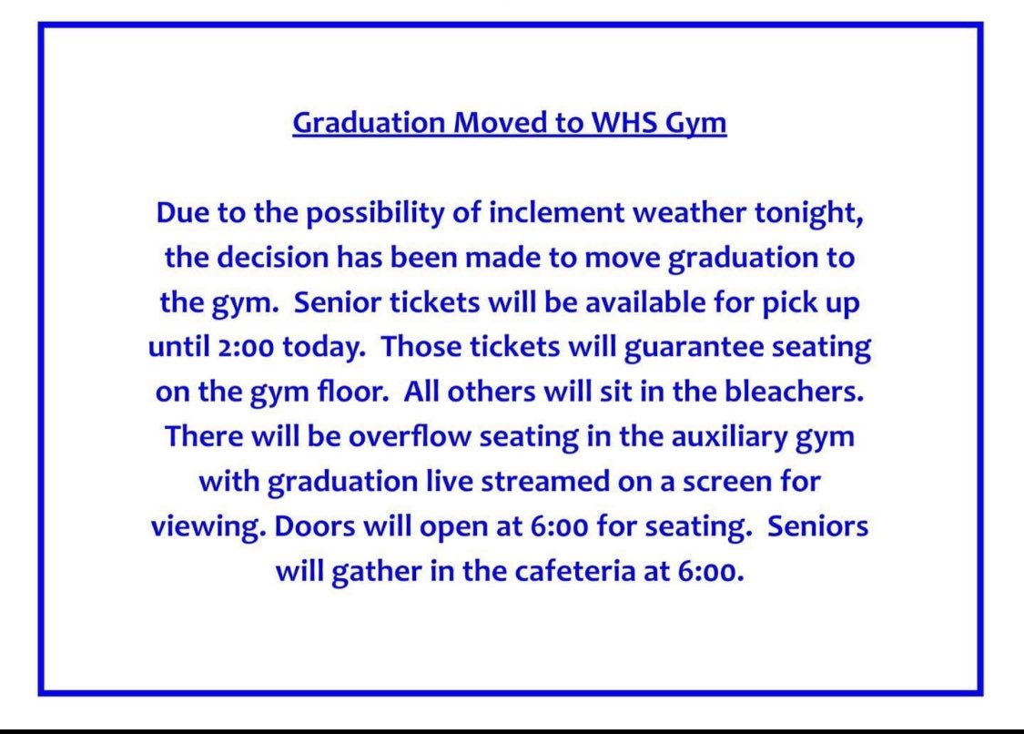 WildcatNation01's tweet photo. NOTICE ABOUT GRADUATION. https://t.co/FTqHKMX5a0