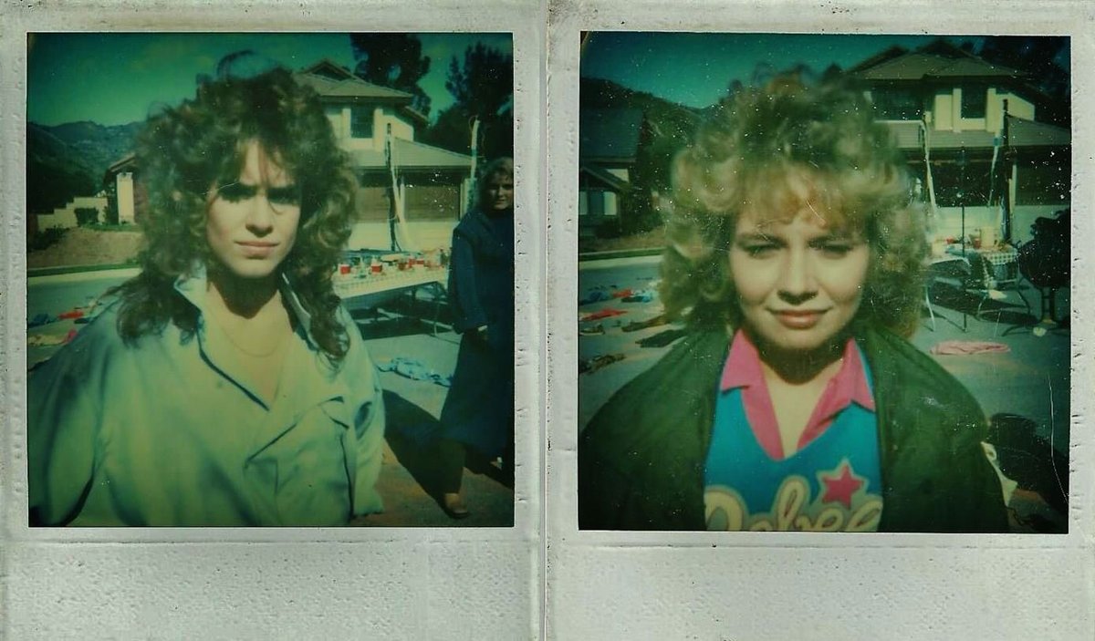 Makeup Polaroids from NIGHT OF THE COMET (1984), ft. @cmsall as Reggie and @Kellimaroney as Samantha #NightOfTheComet #80s