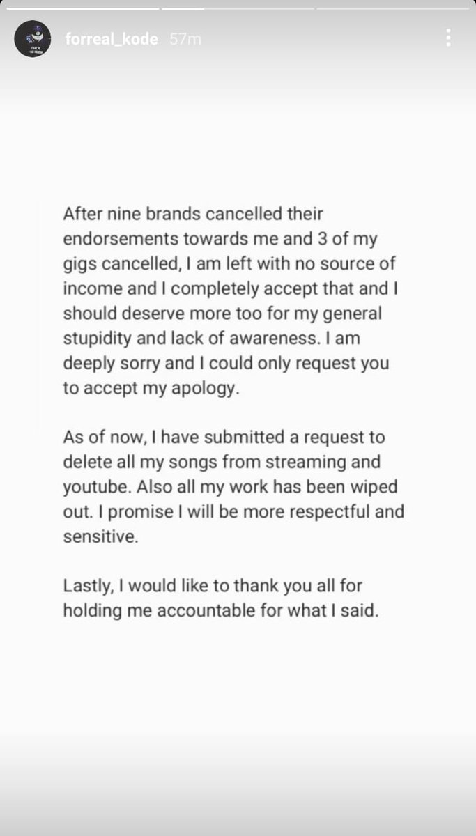 pushkar_sam's tweet photo. @BhaiiSamrat @CPDelhi @DelhiPolice MC Kode has realised his mistake and apologised for his actions. Please spare him some compassion, he has received multiple death threats and lost all sources of income 🙏🏼 https://t.co/Xc7qZLSlnf