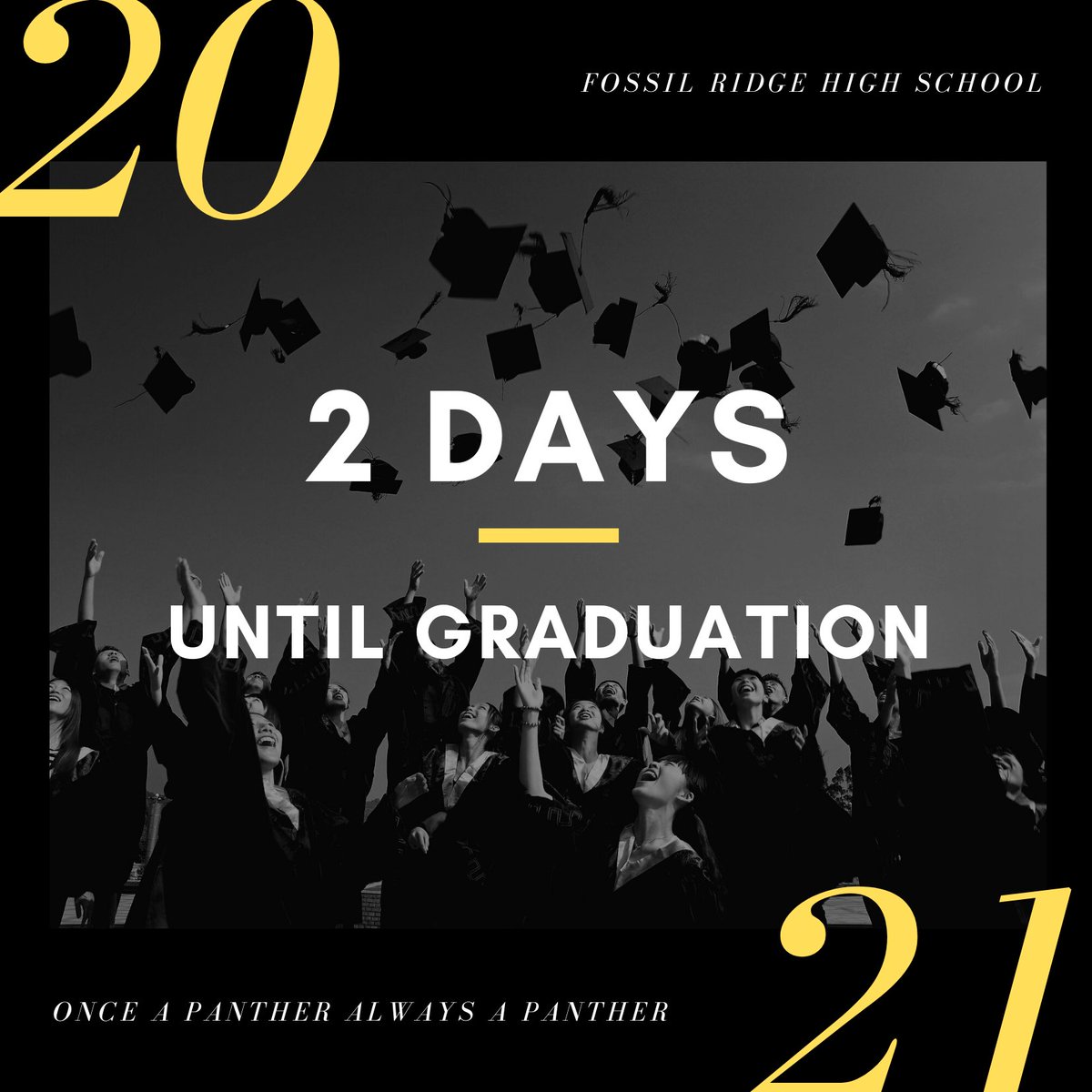 🌟🎓 SENIORS 
We only have 2 days until Graduation! 
<a href="/FossilRidgeKISD/">Fossil Ridge High School</a>