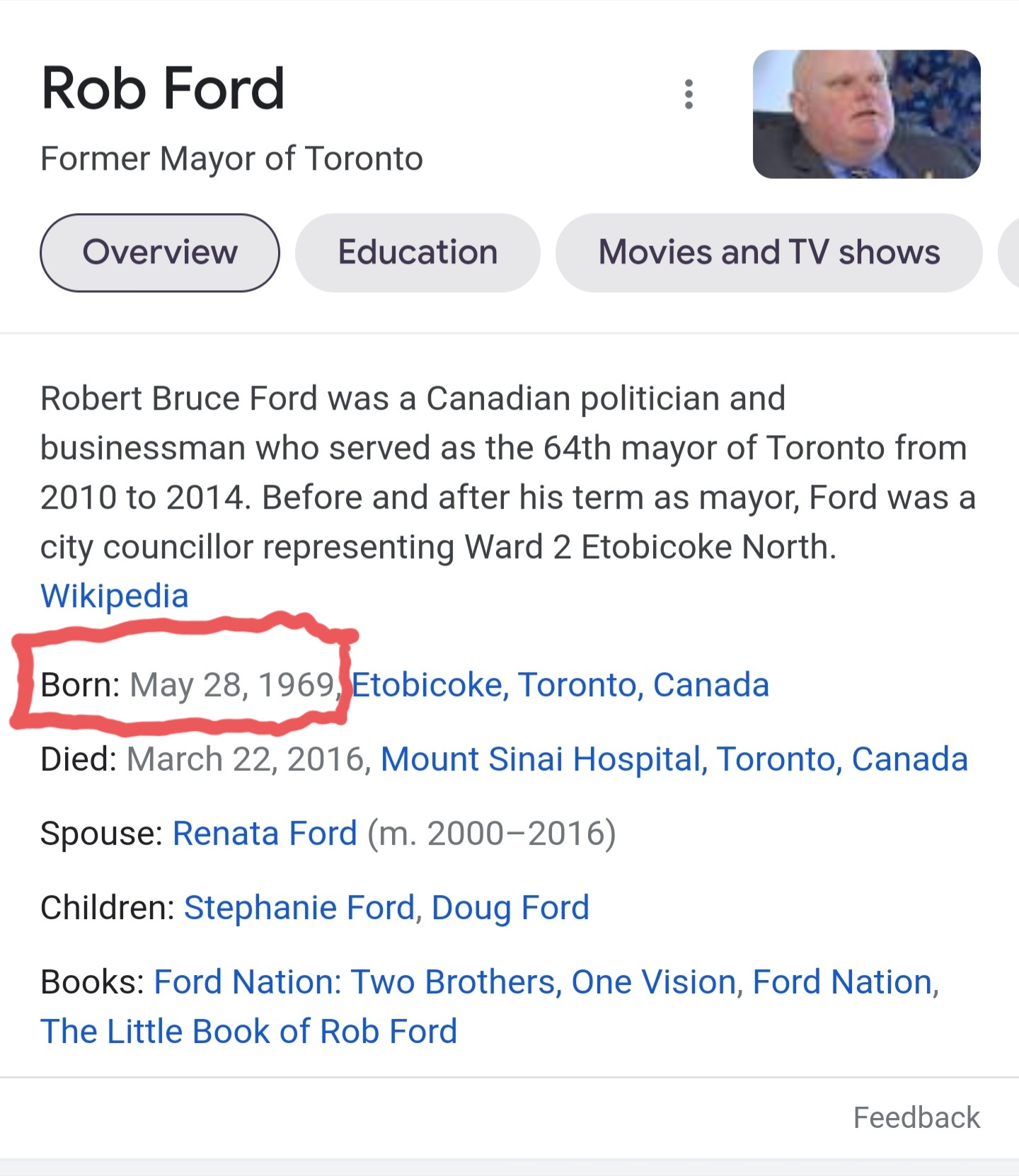 Happy Birthday Rob Ford!
You would have loved White Boy Summer 