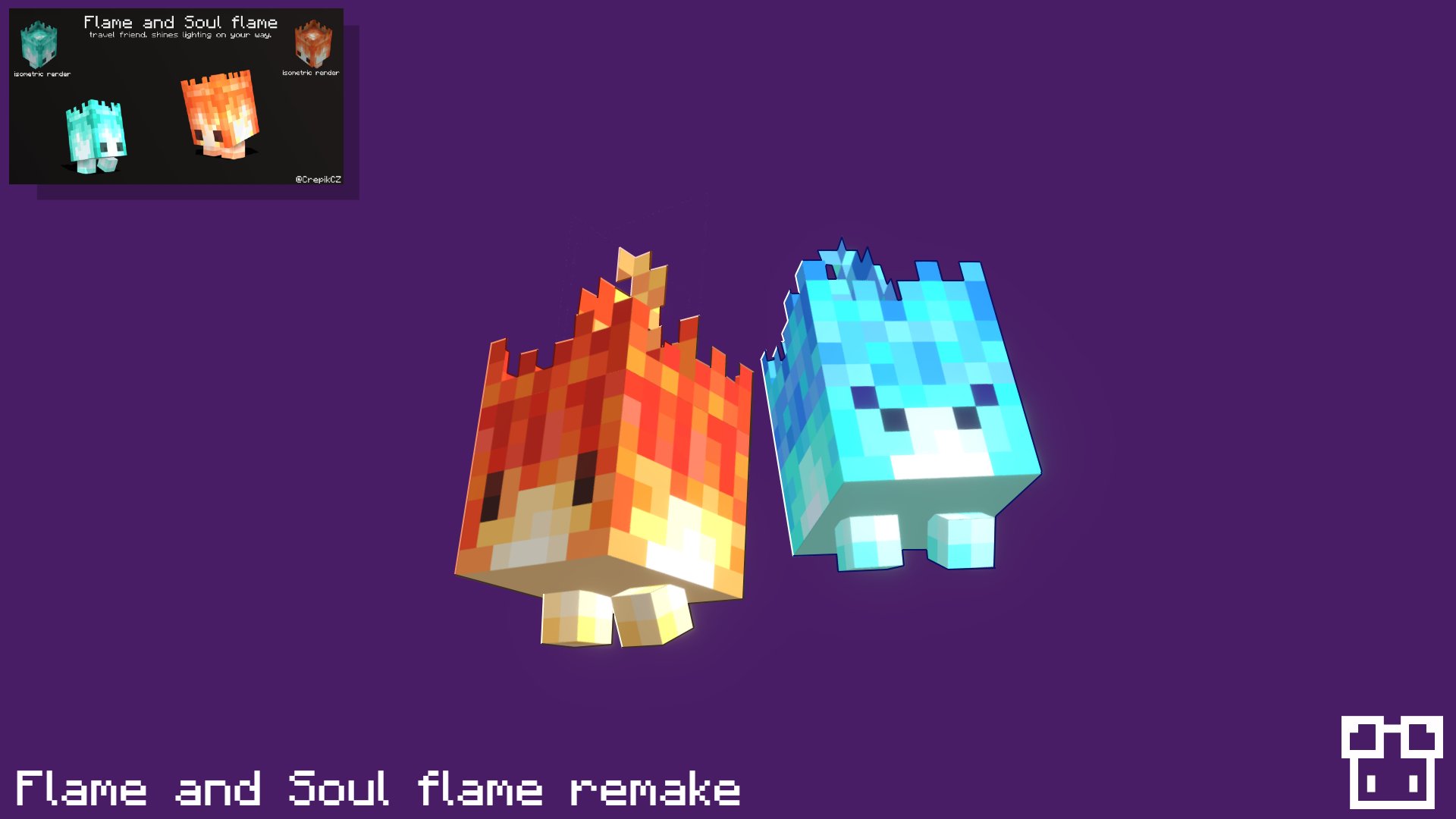 Crepi Flame And Soul Flame Remake Minecraft Blockbench Remake Pixelart T Co Ev23iy4mkt Twitter