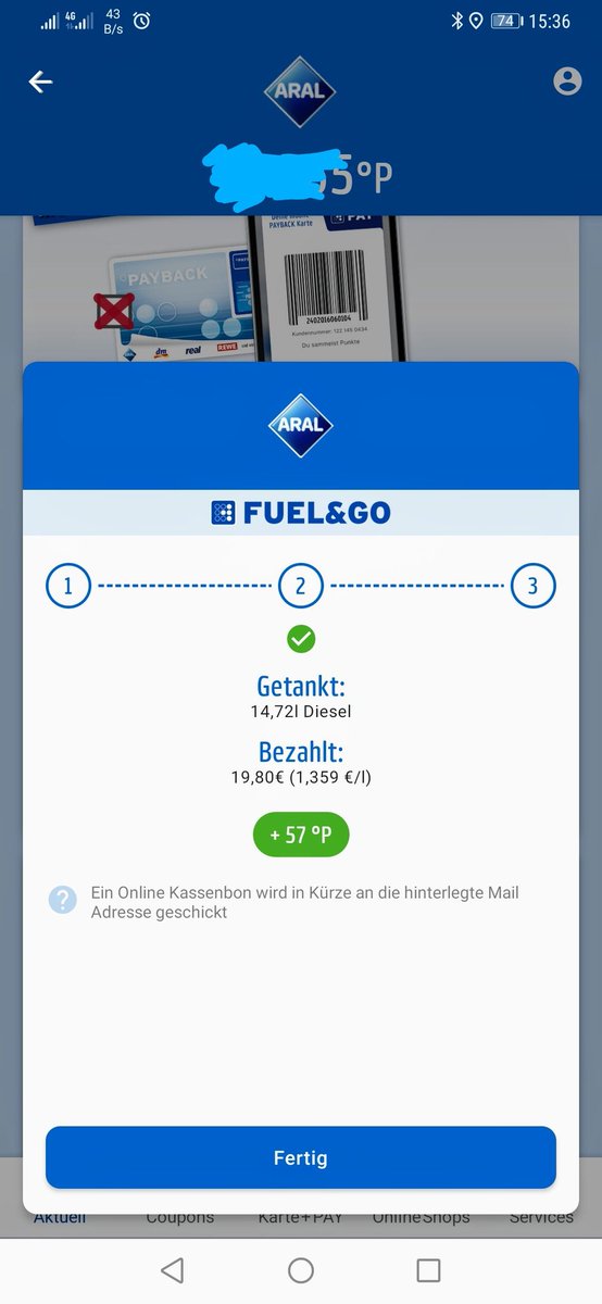 Da5id77's tweet image. "läuft" bei mir #ichmachblau #paybackapp #Fuel&amp;amp;Go