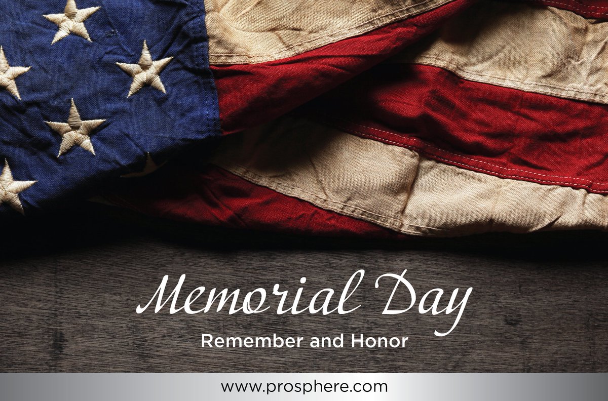 ProSphere1's tweet image. On this Memorial Day, ProSphere remembers the men and women who have given their lives to defend us. We also honor their loved ones, including spouses, parents, siblings, children, and friends.