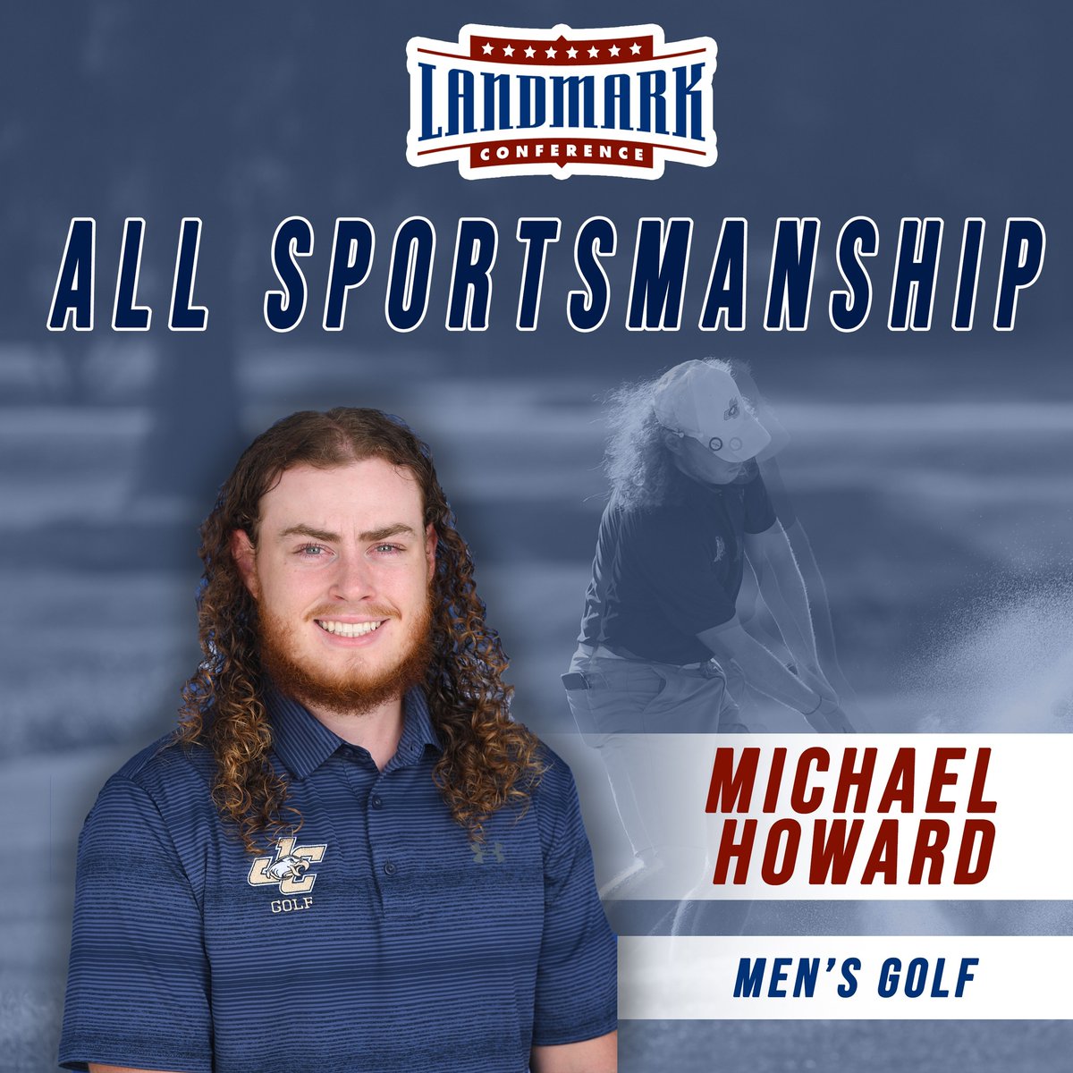 Congratulations to Michael Howard on being named to the Landmark All-Sportsmanship team! #goeagles #jcgolf