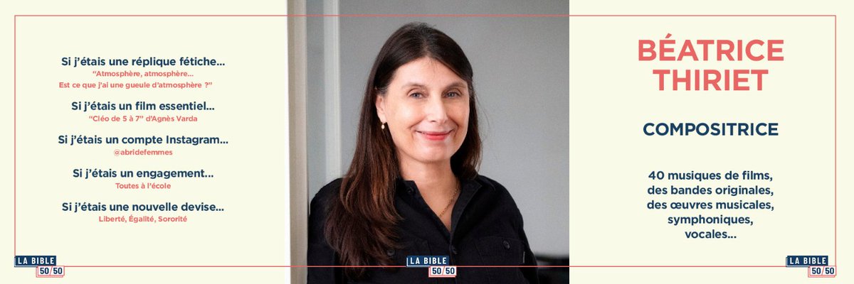 On commence le week-end en compagnie de la compositrice <a href="/BeatricThiriet/">beatrice thiriet</a>  🎼

Avec 40 musiques de films, vous l'avez forcément déjà entendue ! Vous souvenez-vous où ?

Découvrez son profil complet sur bible5050.org 
📸  Benjamin Rosemberg