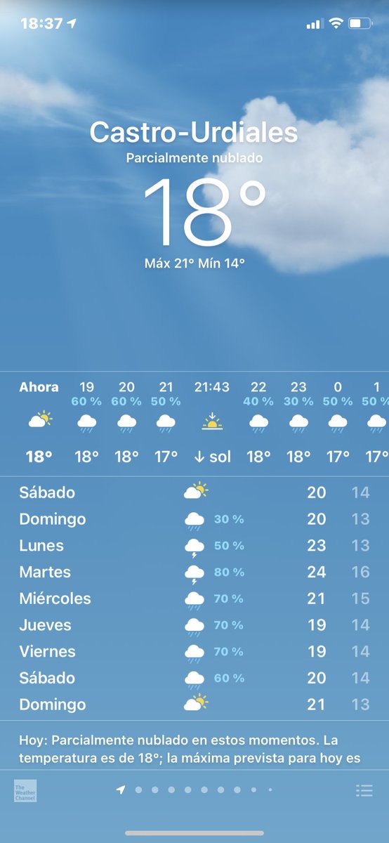 EL TIEMPO DE HOY DIA 27/05/2021