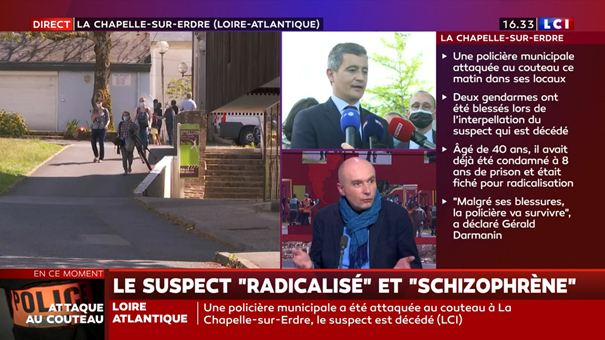 Attaque d'une policière municipale #LaChapelleSurErdre ITW sur LCI de Serge Haure, chargé de mission force de sécurité public à Interco #CFDT : "Il y aura un traumatisme qui restera (...) Le soutien psychologique est essentiel, c'est ce que l'on porte depuis longtemps à la CFDT".