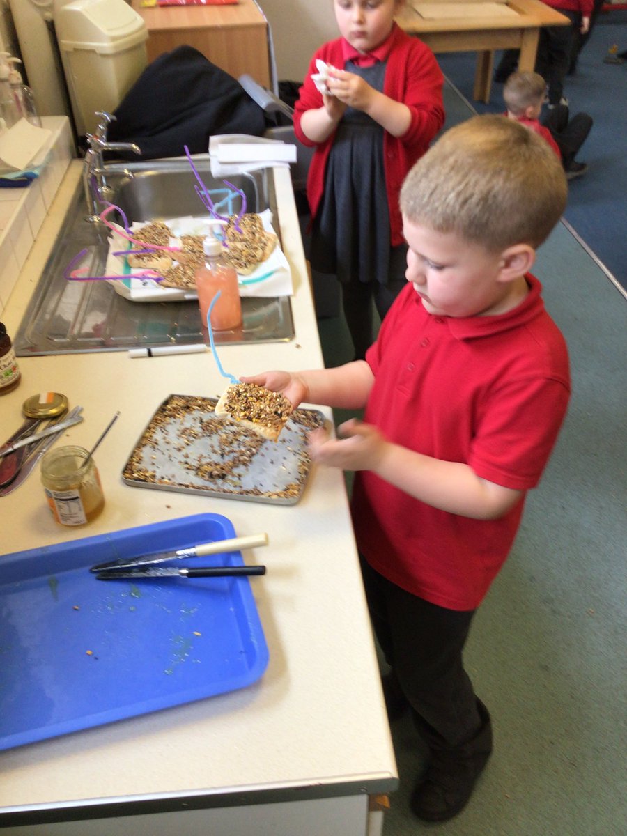 PontRichards's tweet photo. Earlier this week some of the children tried to make some bird food, so today we made our own bird feeders. We hung them from the trees to take care of the birds in the cold weather. #SuccessfulStudents https://t.co/FjjOS6XIJW