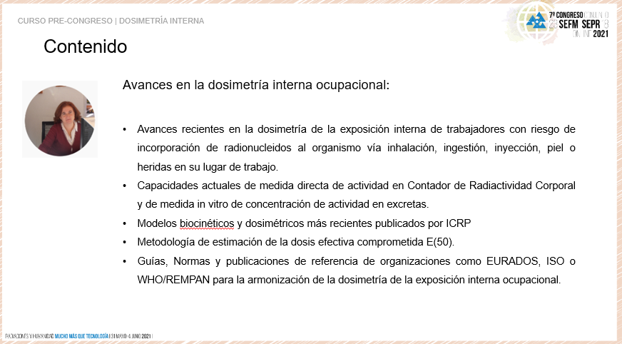 SocEspPR's tweet photo. Resumen de los temas tratados por Mª Antonia López, del @CIEMAT_OPI en relación con los avances sobre dosimetría interna ocupacional👇
#YoSePR #aPRendiendoParaPRotegerte #sefmsepr2021 https://t.co/QGzwvjf9uD