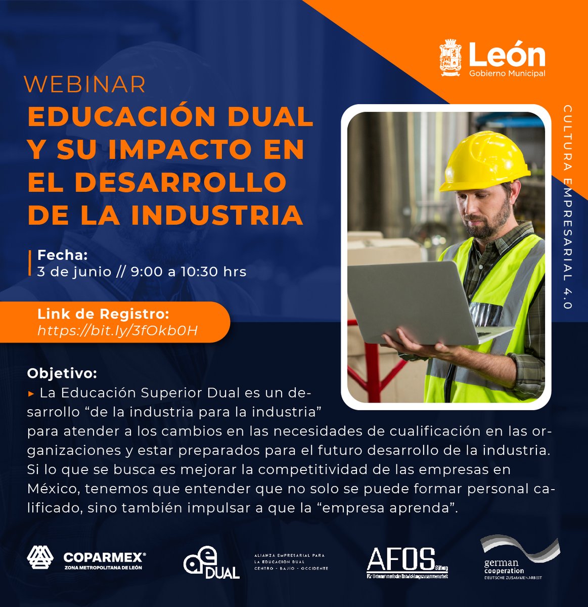 Innovacion_Leon's tweet image. Te invitamos al webinar "Educación dual y su impacto en el desarrollo de la industria" donde escucharemos como podemos impulsar a los profesionales para el futuro desarrollo de la industria.
Registro:
bit.ly/3fOkb0H