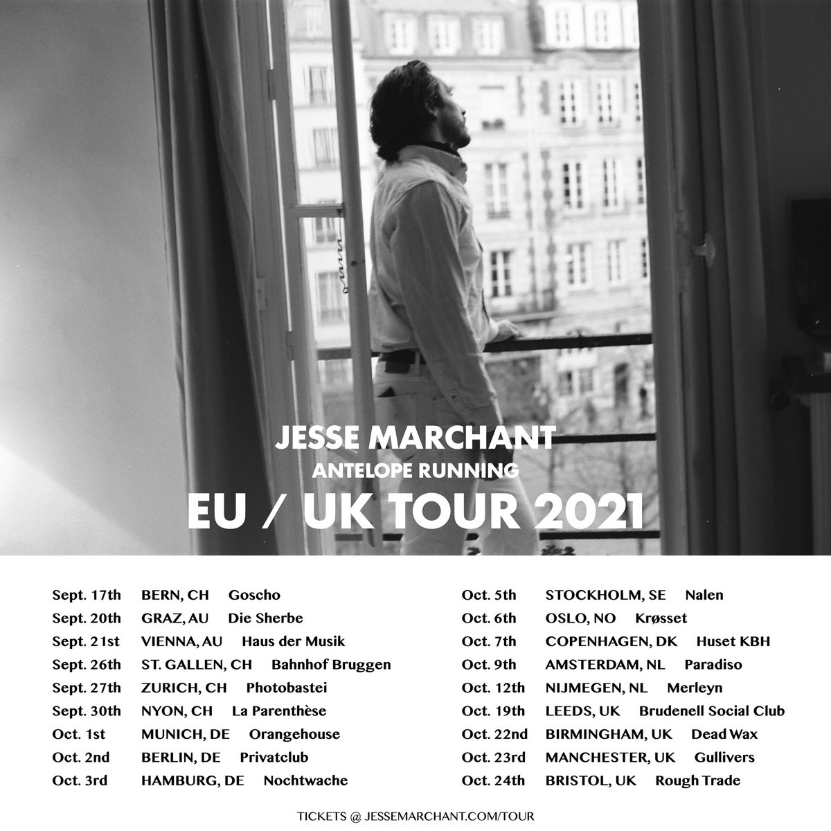 EU / UK Tour Dates Announced

Tickets @ jessemarchant.com/tour