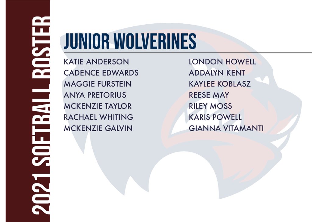WHSFastpitch_33's tweet photo. Meet your 2021 Wolverine Softball teams!! Looking forward to getting started with these groups!! See you soon!! #futureisbright https://t.co/eGlkZuV9s6