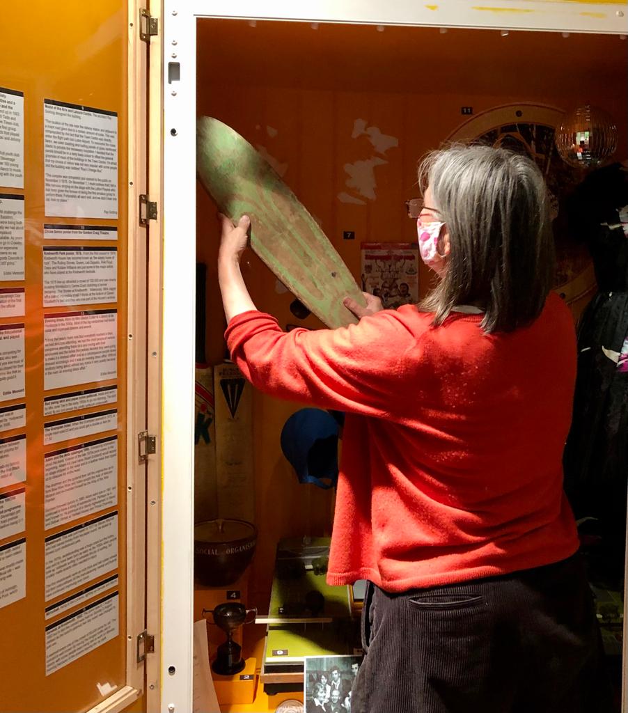 We may not be open for a while (1 September, put the date in your diary) but we're still busy! The Story of #Stevenage in 100 objects is nearly finished and there are lots of things to put back into the cases, each one with its own story. We enjoyed the biog of a 70s #skateboard!