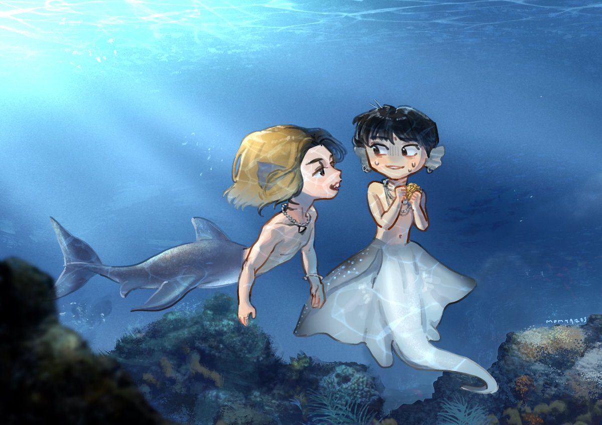 mfor_127's tweet photo. A friendly shark and a sea-sponge-collector stingray
#taejohn #แทจอน https://t.co/OKnD3mYhkp