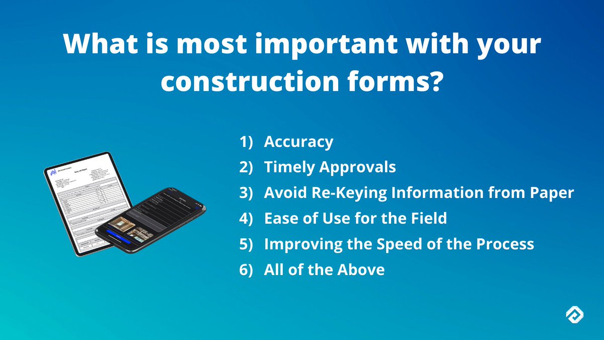 PeerAssist's tweet image. Which areas of your #construction forms need improvement?  Discover more at bit.ly/3vzRfjN

#contractors #constructionforms #eforms #digitizeconstruction #constructiontechnology #constructiontech #contech #subcontractors #generalcontractors