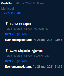 Bjornensbetting's tweet photo. Använder min singel från tidigare till denna dubbeln.
Idag jobbar vi så att vi får se max antal kartor i båda matcherna till 

📝4.20 @ Pinnacle
Inte reggade? Använd länken nedan ⬇️
https://t.co/DpfAdfPh1Y

#csgo #flashpoint #cs_summit #pinnacle #betting #bets #csgobets 
🇧🇷🇺🇸🇪🇺🇸🇪 https://t.co/KEM6ZkeSmh