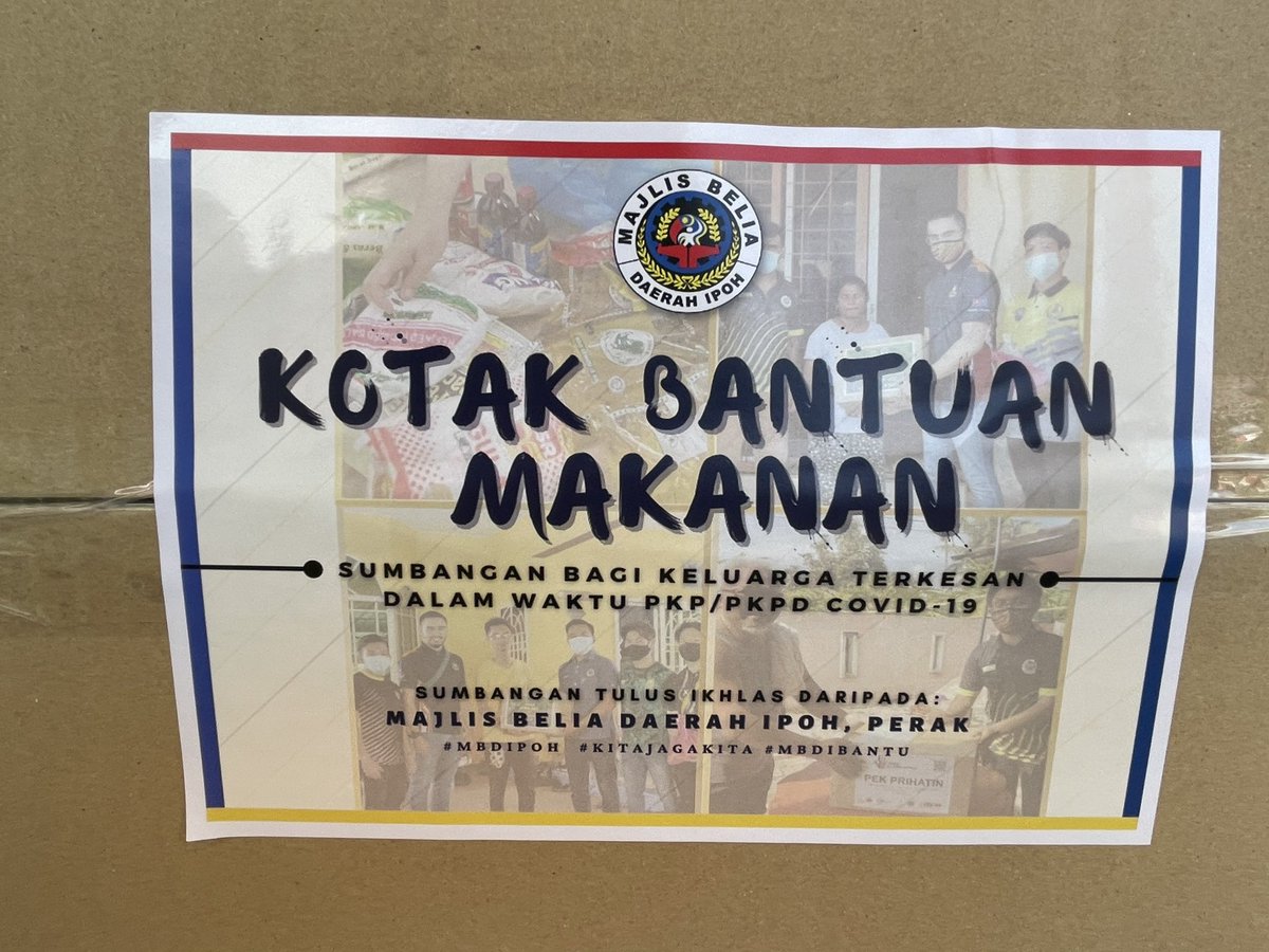 mhaiqalsyahid's tweet photo. Alhamdulilah, Majlis Belia Daerah Ipoh telah melaksanakan Sumbangan Kotak Bantuan Makanan kepada Keluarga Terkesan Dalam Waktu PKP/PKD Covid- 19.
Semoga Sumbangan ini, dapat meringankan beban semua penerima. Marilah bersedia untuk โTotalLockdownโ. InsyaAllah
#MBDIpoh https://t.co/ogur6MrHFY