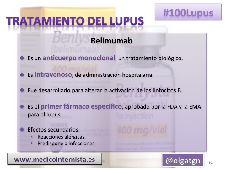 InternistaTGN's tweet photo. 9️⃣2️⃣ #100Lupus 

El belimumab es el primer fármaco desarrollado específicamente para el lupus. También lo tenemos disponible para administración subcutánea

https://t.co/IOI3F720d5 

#LupusAwarenessMonth https://t.co/Taqm4QLJn9