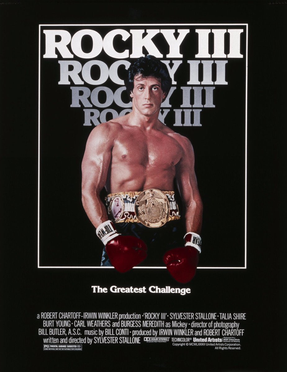 retrochenta's tweet photo. Hoy hace 39 años que se estrenó en EEUU "Rocky III". Su rival en esta ocasión sería alguien muy querido por nuestra generación. https://t.co/nkjAskdxTI