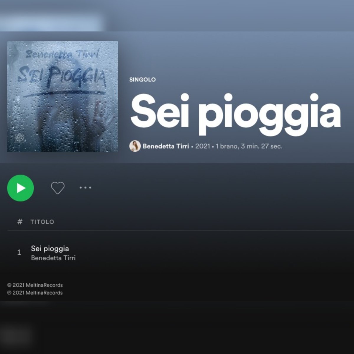 benedetta_tirri's tweet photo. Finalmente dopo tanto lavoro è uscito il brano nel quale ho dato tutta la mia anima.😍

Sei pioggia è vostra 💙

Spero vi piaccia 🎧

Link spotify 👇🏻🔊

https://t.co/MxtnhqBnO5

Link youtube 👇🏻🔊

https://t.co/PZ6n6k03ZN

#ermalmeta #ilupidiermal #musica #radio #singolo https://t.co/DkjUMqMiEC