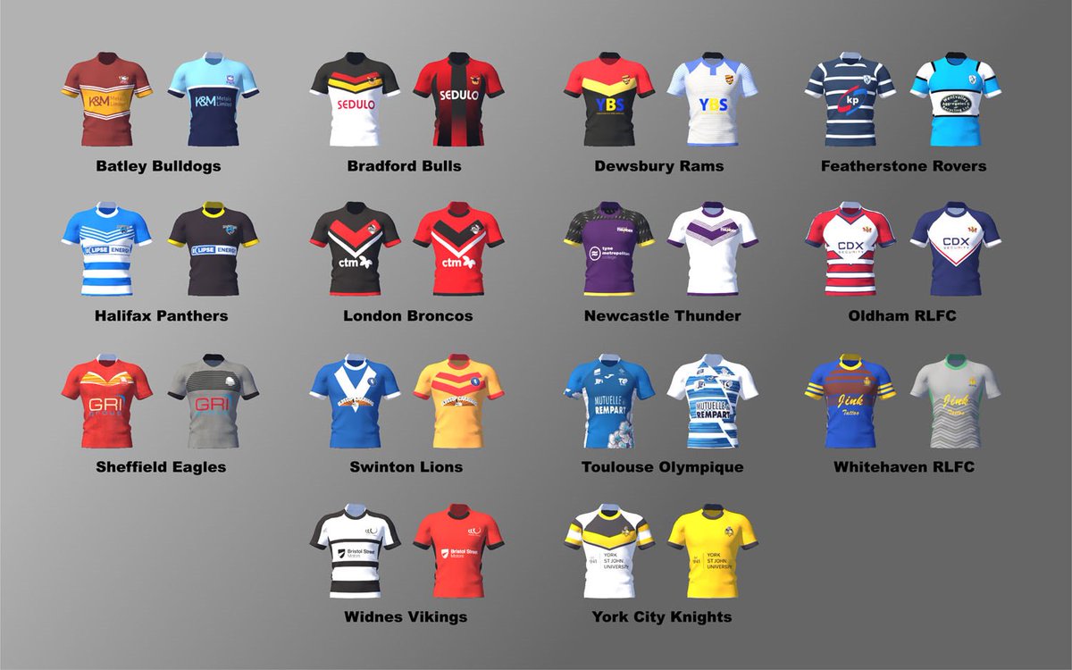 rugby league live 4 teams list