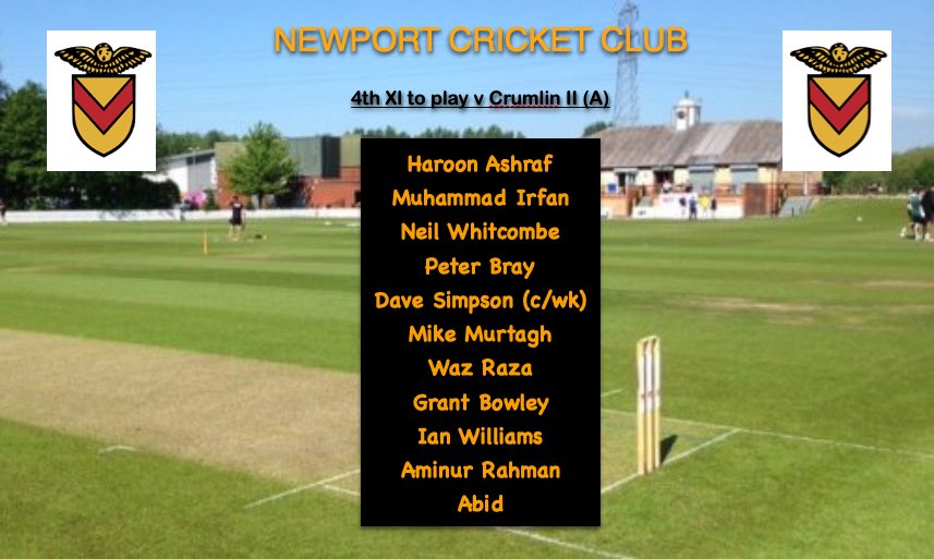 Here are your sides for this weekends games:

1sts travel to <a href="/BridgendTownCC/">Bridgend Town CC</a> 
2nds host <a href="/NewbridgeCC/">Newbridge Cricket</a> 
3rds host <a href="/RadyrCC/">Radyr Cricket Club</a> 
4ths travel to <a href="/CrumlinCC/">Crumlin CC</a> 

Go well!