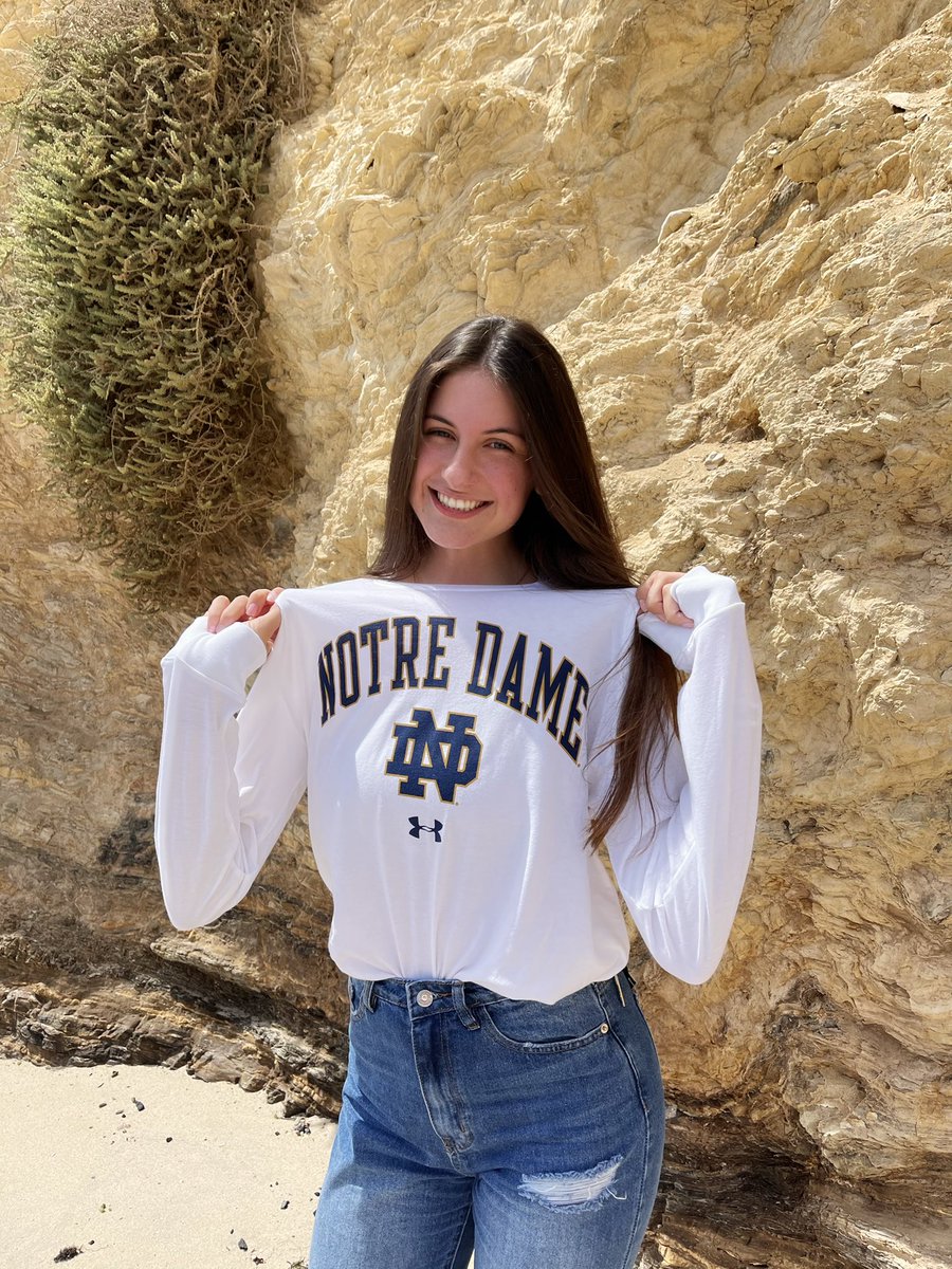 TarnLauren's tweet photo. So excited to further my academic, athletic and spiritual journey at the University of Notre Dame! I am so blessed to join ND’s community this coming fall! Thankful for all my supporters throughout this process. I can’t wait to be a Fighting Irish! ☘️ #domer #goirish https://t.co/mV1yFm6rtq