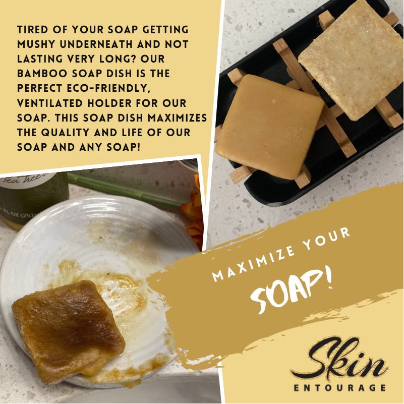 SkinEntourage2's tweet photo. Tired of your soap getting all mushy underneath and not lasting long?

Our Bamboo Soap Dish is the perfect eco-friendly, ventilated holder for our soap’ This soap dish maximizes the quality and life of our soap &amp; any soap!

Get yours before they sell out!
https://t.co/MZhnRpEy4b https://t.co/lhPNziY2CC