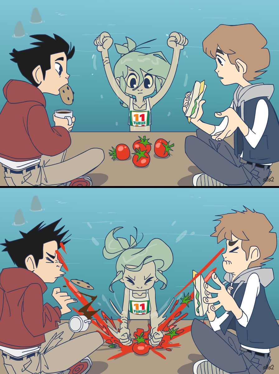 Big gulp 🐠🍅

Tapas: https://t.co/LQ5IK3gH5b
Webtoon: https://t.co/Gws4MUdvaW
Shop: https://t.co/IkDYBMpGSr
#thelittletrashmaid #trashmaid #mermaid #savetheplanet 