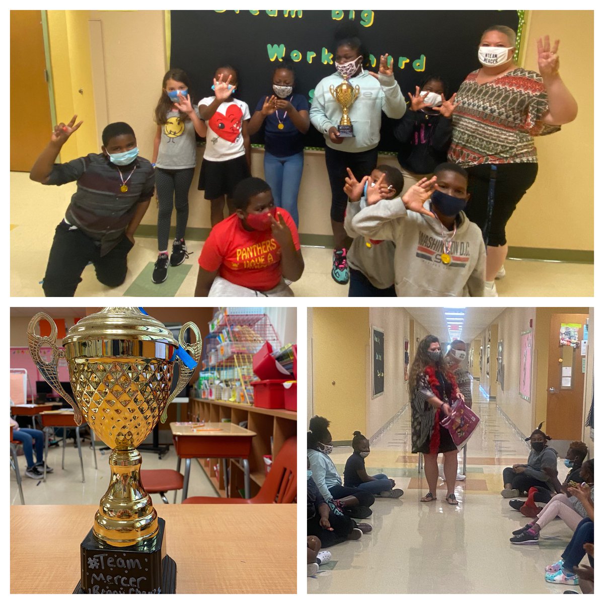 Miss_Redlich's tweet photo. Another successful iReady War: Mrs. Mercer defends the trophy and Ms. Pang steals hers back! Congrats on all the growth. 3rd grade has a lot to celebrate. 🙌🏼🏆🏆#iReadyWar @MsPang4 @SeminoleTrails @CurriculumAssoc https://t.co/aeDwmMYI6y