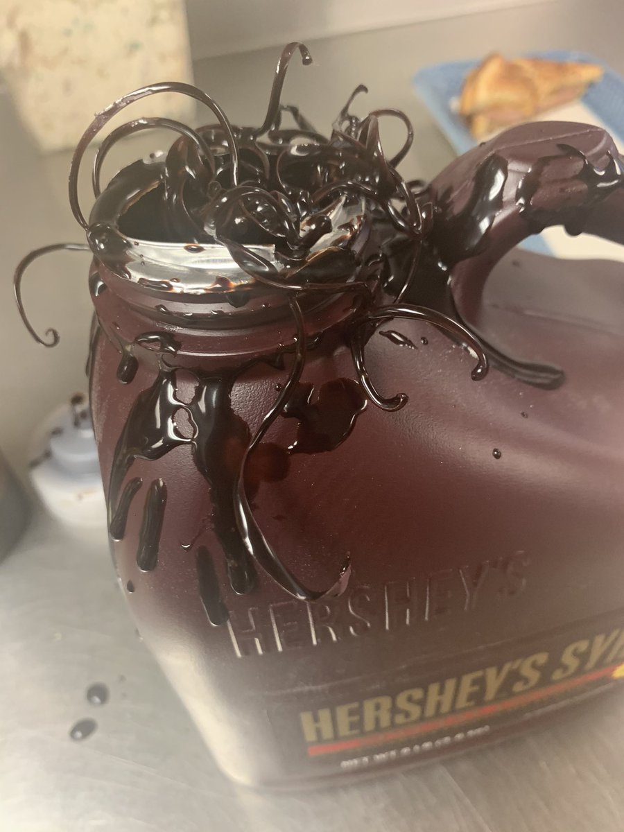 So <a href="/Hersheys/">HERSHEY'S</a>  opened this chocolate and look what was in it! Metal wires! Yes the top was closed and the aluminum was sealed!! <a href="/HersheyCompany/">The Hershey Company</a> <a href="/AskHershey/">Ask Hershey</a>