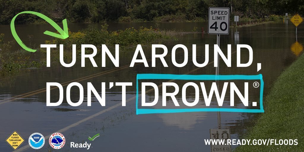 Thunderstorms and heavy rain might affect parts of the country over the long weekend. Now is the time to make sure you're getting weather alerts.

🌊 Flash flooding can happen suddenly. If you come across a flooded road, TURN AROUND, DON'T DROWN.

More: ready.gov/floods