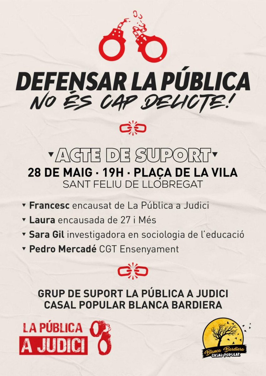 Comencem l'acte de suport al nostre company Francesc, represaliat per defensar la universitat pública.