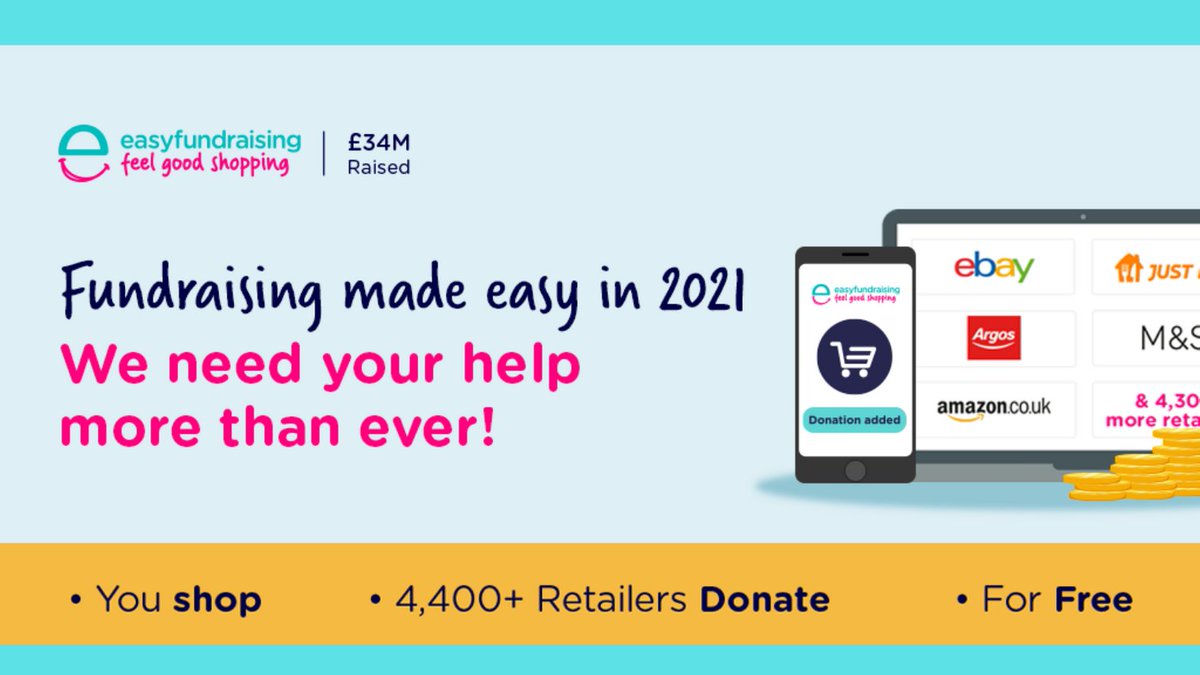 Help  raise money for 7 Springs from the comfort of your armchair.  Shop online &amp; a % will be donated to the site. Sign up here:
easyfundraising.org.uk/causes/sevensp…